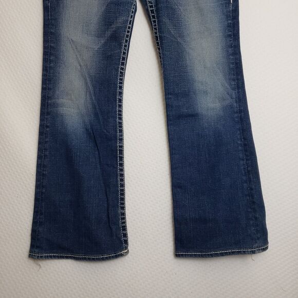 USA True Religion Womens Rainbow Becky Flare Low Rise Flap Pocket Jean Sz 32 - Picture 3 of 12